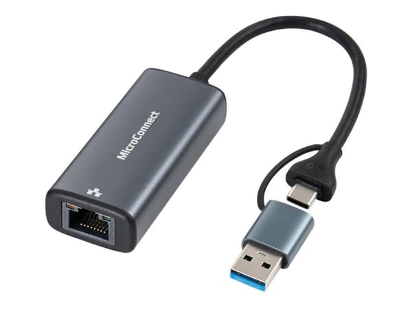 MicroConnect - Nettverksadapter - USB-C - Gigabit Ethernet x 1 - svart