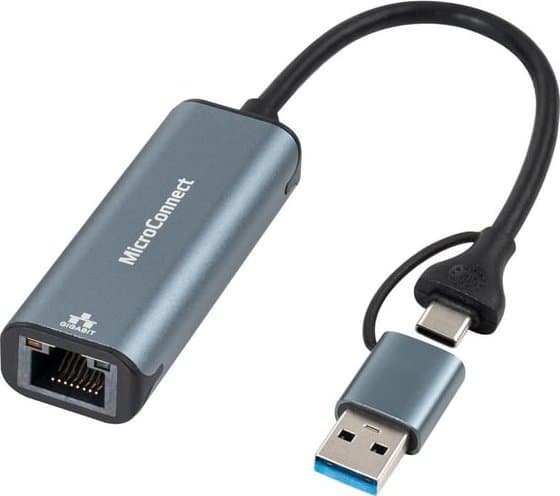 MicroConnect - Nettverksadapter - USB-C - Gigabit Ethernet x 1 - svart