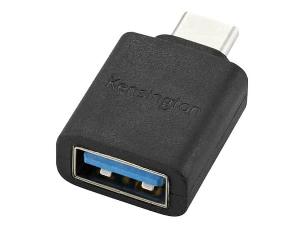 Kensington CA1010 - USB-adapter - 24 pin USB-C (hane) till USB typ A (hona) - 5 V - 3 A - halogenfri, formpressad - svart
