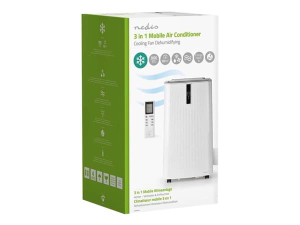 Nedis - Klimaanlegg - mobil - 2.6 EER - hvit/svart