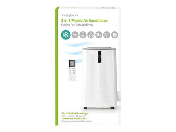 Nedis - Klimaanlegg - mobil - 2.6 EER - hvit/svart