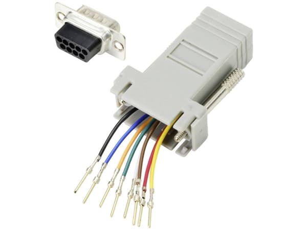 TRU COMPONENTS D-SUB-adapter D-SUB-stik 9-pol. - RJ45-tilslutning 1 stk