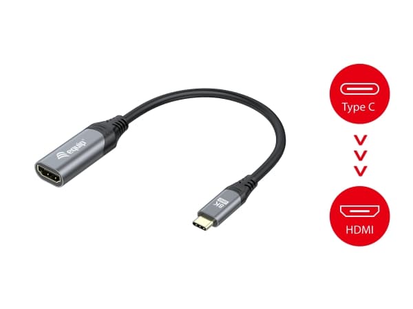 Utrustning Adapter USB-C -> HDMI 2.1 8K60Hz 0.15m gr