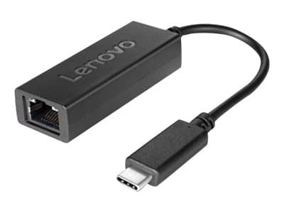 Lenovo - Nätverksadapter - USB-C - Gigabit Ethernet x 1 - svart - för IdeaPad 1 14; 3 14; 5 Pro 14; ThinkBook 13x G2 IAP; 14s Yoga G2 IAP; Yoga Slim