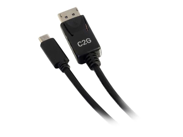 C2G 12ft USB C to DisplayPort Cable - 4K - Black - M/M - Ekstern videoadapter - USB-C - DisplayPort - svart