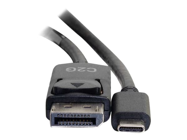 C2G 12ft USB C to DisplayPort Cable - 4K - Black - M/M - Ekstern videoadapter - USB-C - DisplayPort - svart
