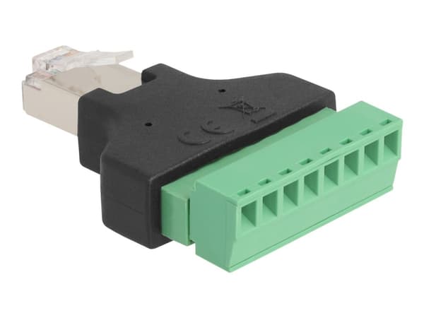 Delock - Nettverksadapter - RJ-45 (hann) til 8-pins terminalblokk (hunn)