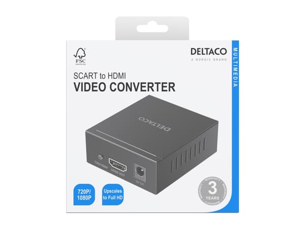 DELTACO - SCART till HDMI videokonverterare / skalerare