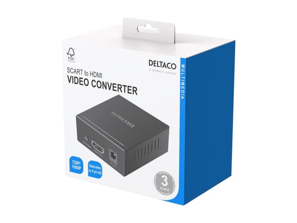 DELTACO - SCART till HDMI videokonverterare / skalerare