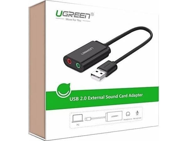 Ugreen ljudkort US205 Svart (30724B)