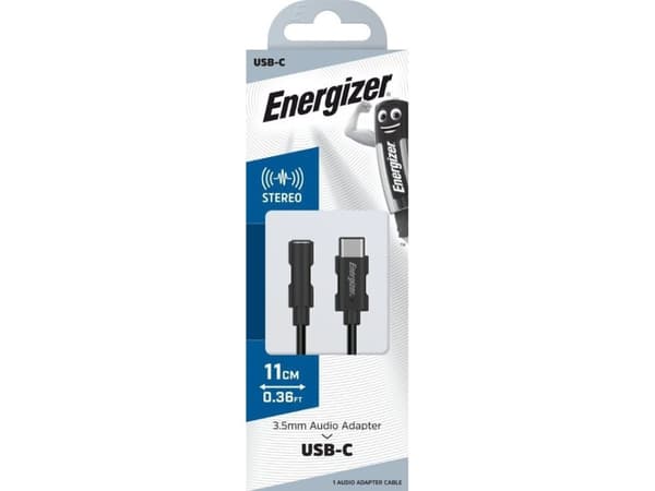 Adapter AV Energizer Energizer Ultimate - Adapter audio USB-C do jack 3,5 mm 11 cm (Czarny)