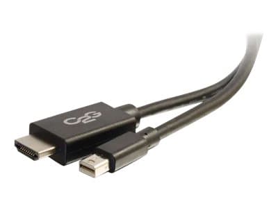 C2G 10ft Mini DisplayPort to HDMI Adapter Cable - Mini DP uros HDMI naaras - Musta - Adapterkabel - TAA-kompatibel - Mini DisplayPort (han) til HDMI