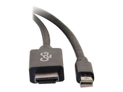 C2G 10ft Mini DisplayPort to HDMI Adapter Cable - Mini DP uros HDMI naaras - Musta - Adapterkabel - TAA-kompatibel - Mini DisplayPort (han) til HDMI