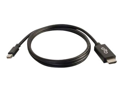 C2G 10ft Mini DisplayPort to HDMI Adapter Cable - Mini DP uros HDMI naaras - Musta - Adapterkabel - TAA-kompatibel - Mini DisplayPort (han) til HDMI