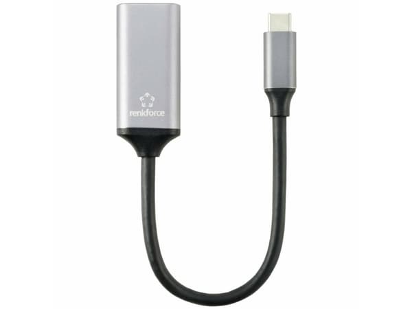 Renkforce RF-5397866, 0,15 m, DisplayPort, USB-C, Hunkjønn, Hankjønn, Rett