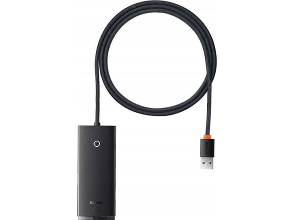 Baseus WKQX030101, USB 3.2 Gen 1 (3.1 Gen 1) Type-A, USB 3.2 Gen 1 (3.1 Gen 1) Type-A, 5000 Mbit/s, Svart, Akrylnitrilbutadienstyren (ABS), 1 m