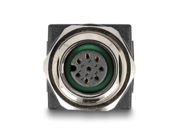 Delock - Nätverkskort - 8-stifts M12 (hona) skruvbar till RJ-45 (hona) - CAT 6a - IP67 - svart