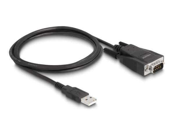 Delock Adapter USB 2.0 Type-A hann til 1 x seriell RS-232 D-Sub 9 hann