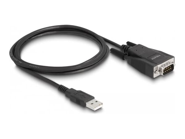 Delock Adapter USB 2.0 Type-A hann til 1 x seriell RS-232 D-Sub 9 hann