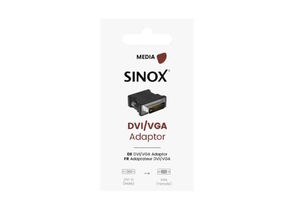 Sinox DVI - VGA adapter. Sort