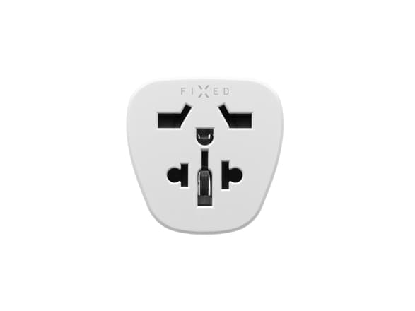 FIXED - Strømkoblingsadapter - power CEE 7/7 (hann) til Type A, type B, Type C, Type G, Type I, Type J, type L, Type N, Type E, type F - 100-250 V -