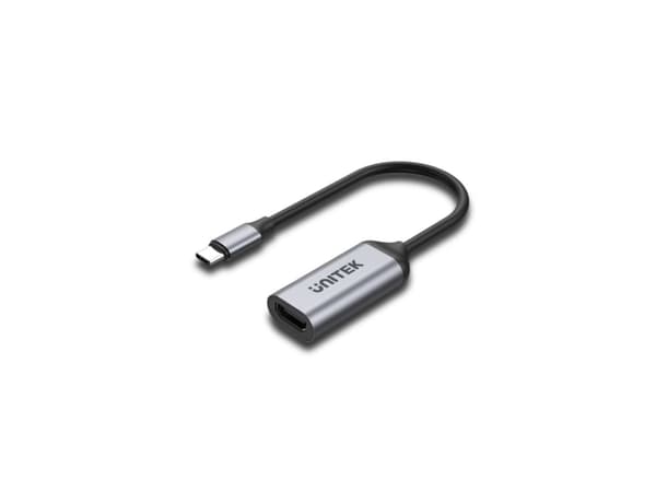 Unitek - Videokort - 24 pin USB-C hane till HDMI hona - rymdgrå - 4K60Hz UHD-stöd