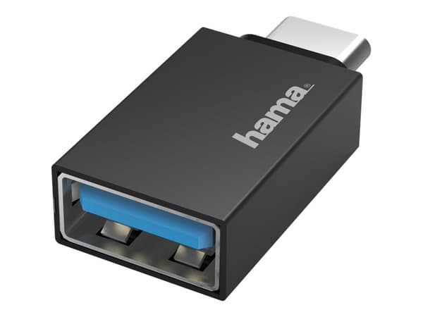 Hama - USB-adapter - 24 pin USB-C (hann) til USB-type A (hunn) - USB 3.2 Gen 1 On-The-Go - svart