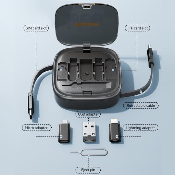 Set integrerad USB-C-adapter kabelsats Laddningskabel Omvandlare