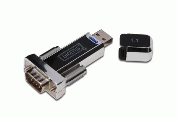 Digitus USB 1.1 Serial Adapter, USB, USB 1.1, Svart, PL-2303HX, USB, 1 Mbit/s
