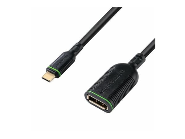 MicroConnect - Adapterkabel - 24 pin USB-C (hann) til DisplayPort (hunn) - DisplayPort 1.2 - 20 cm - svart