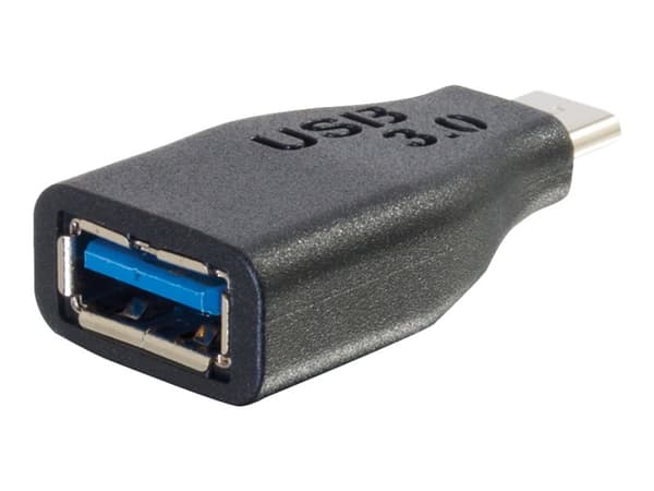 C2G USB C to USB A Adapter - USB C to USB Adapter - 5Gbps - Black - M/F - USB-adapter - USB typ A (hona) till 24 pin USB-C (hane) - USB 3.0 - svart