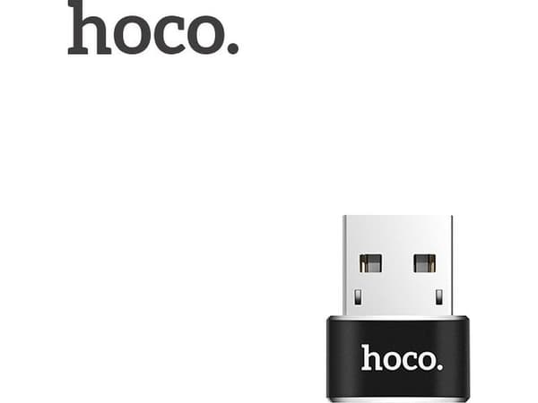 Hoco UA6 USB-C - USB Adapter Svart (6957531064138)
