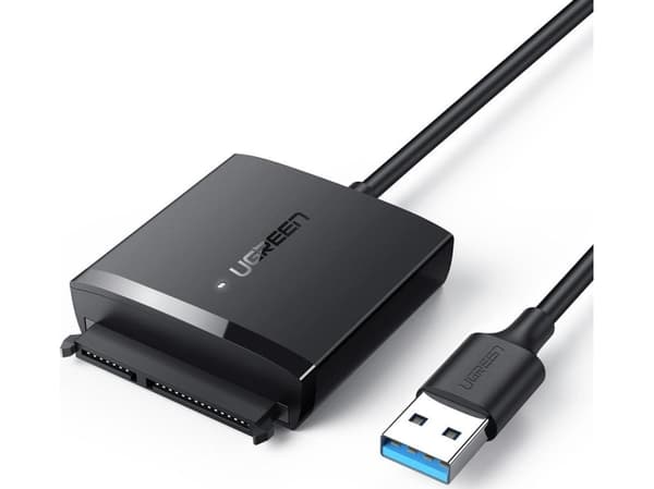 UGREEN adapter er HDD 2.5 &amp;amp;quot;ir 3.5&amp;amp;quot; SATA og USB 3.0 - Juodas