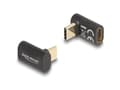 Miniatyrbild 3 av 3: Delock - USB-adapter - 24 pin USB-C (hane) vinklad till 24 pin USB-C (hona) - USB 3.2 / Thunderbolt 3 / DisplayPort 1.4 - 20 V - 5 A - USB-strömförsö