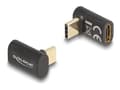 Miniatyrbild 1 av 3: Delock - USB-adapter - 24 pin USB-C (hane) vinklad till 24 pin USB-C (hona) - USB 3.2 / Thunderbolt 3 / DisplayPort 1.4 - 20 V - 5 A - USB-strömförsö