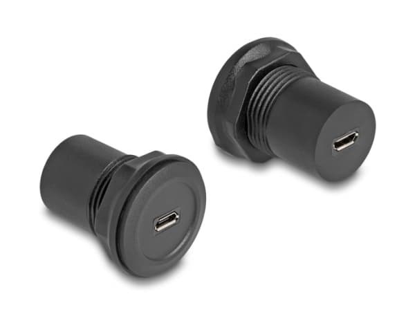 Delock - USB-adapter - mini-USB typ B (hona) till mini-USB typ B (hona) - svart