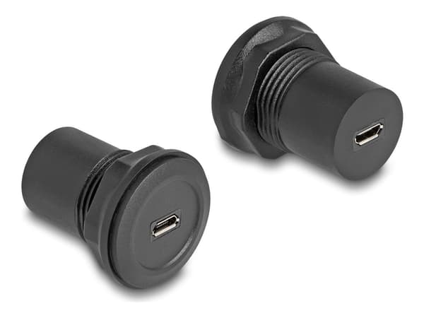Delock - USB-adapter - mini-USB typ B (hona) till mini-USB typ B (hona) - svart