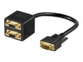 Miniatyrbilde 1 av 2: goobay - VGA-splitter - HD-15 (VGA) (hunn) til HD-15 (VGA) (hann) - tommelskruer