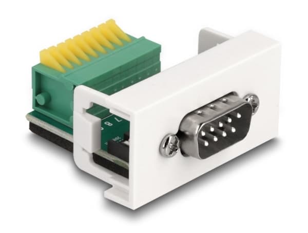 DeLOCK 81408, D-Sub (DB-9), D-Sub (DB-9), Naaras, Naaras, Valkoinen, 45 mm