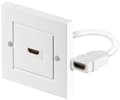 Miniatyrbilde 2 av 3: goobay - HDMI-veggplate - HDMI hunn til HDMI hunn - skjermet - hvit