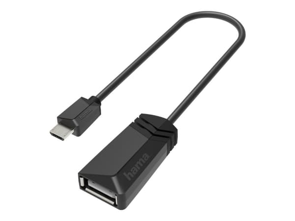 Hama - USB-adapter - Micro-USB Type A (hane) till USB typ A (hona) - USB 2.0 OTG - svart