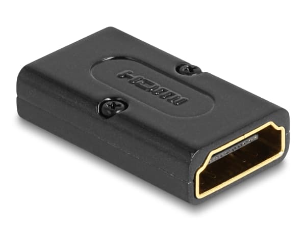 Delock - HDMI-adapter - HDMI hann til HDMI hunn - svart - 8 K 60 Hz (7680 x 4320) støtte