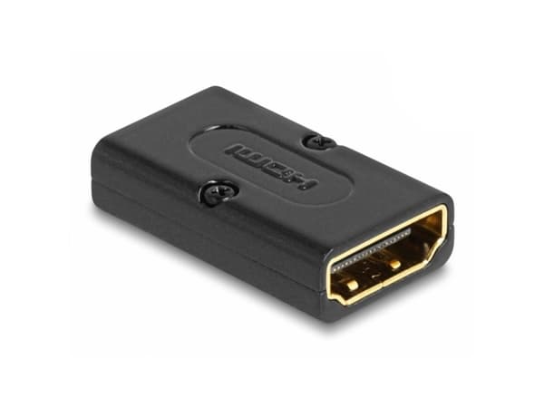 Delock - HDMI-adapter - HDMI hann til HDMI hunn - svart - 8 K 60 Hz (7680 x 4320) støtte