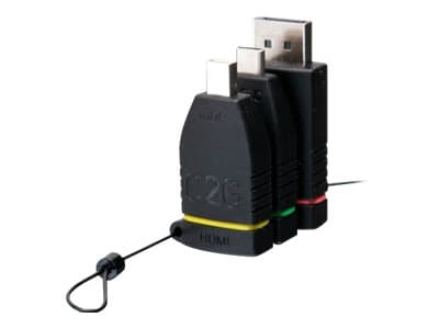 C2G Universal Adapter Ring with Color Coded Connectors - Video/lyd-adaptersett - svart - 4K-støtte
