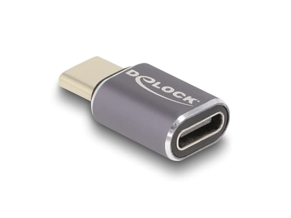 Delock - USB-adapter - 24 pin USB-C (hann) til 24 pin USB-C (hunn) - USB 3.2 / Thunderbolt 3 / DisplayPort 1.4 - 20 V - 5 A - USB Power Delivery (100