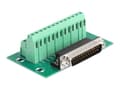 Miniatyrbild 1 av 5: Delock - Seriell adapter - DB-25 (hane) till 26 pin terminal block