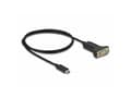 Miniatyrbild 5 av 5: Delock - USB / seriell kabel - 24 pin USB-C (hane) till RS-232 (hane) - 1 m - svart