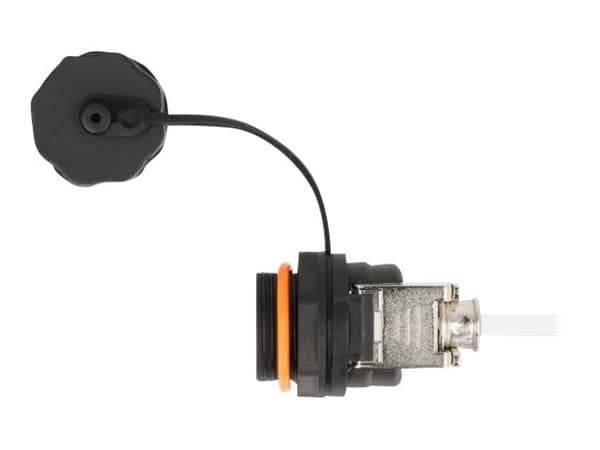 Delock - Nätverkskort - RJ-45 (hona) till LSA - STP - CAT 6a - svart, röd