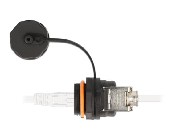 Delock - Nätverkskort - RJ-45 (hona) till LSA - STP - CAT 6a - svart, röd