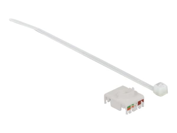 Delock - Nätverkskort - RJ-45 (hona) till LSA - STP - CAT 6a - svart, röd